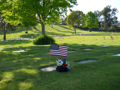 Goleta Cemetery - Memorial Day Flags at the Cemetery